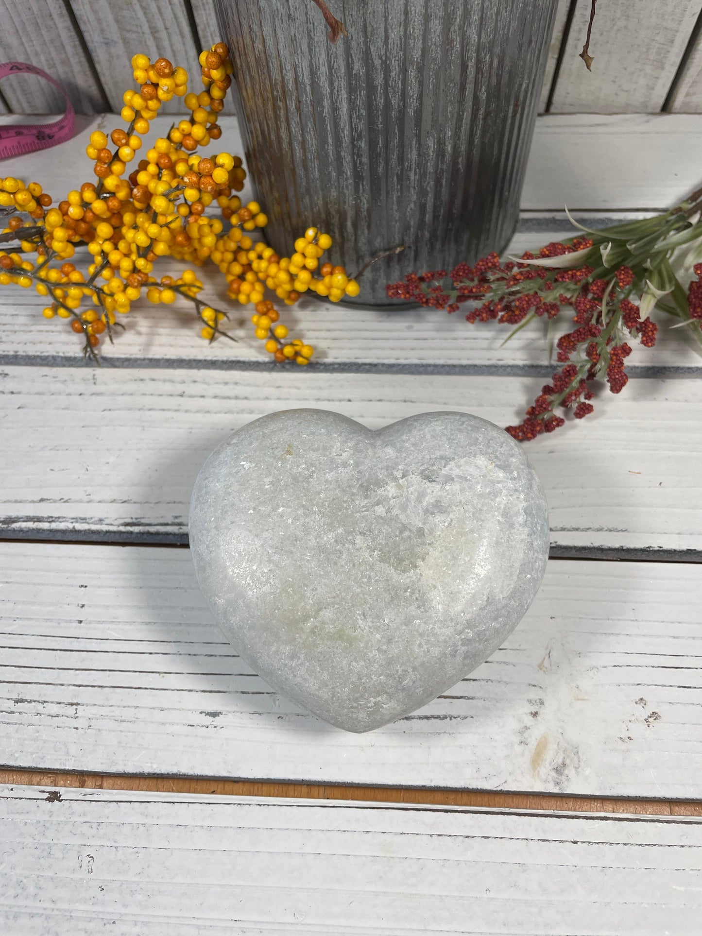 Blue Calcite Heart