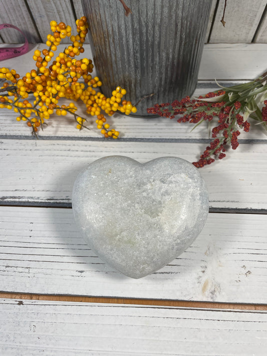 Blue Calcite Heart