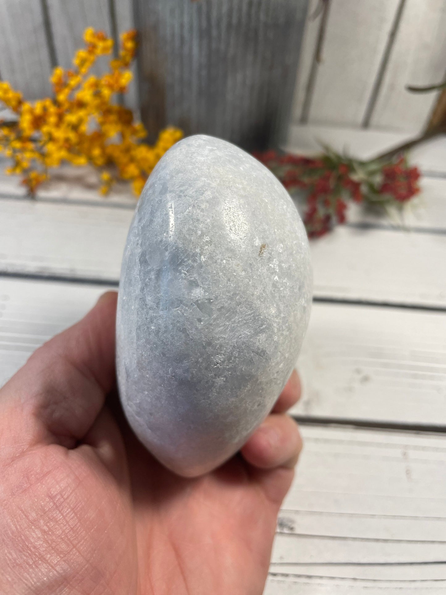 Blue Calcite Heart