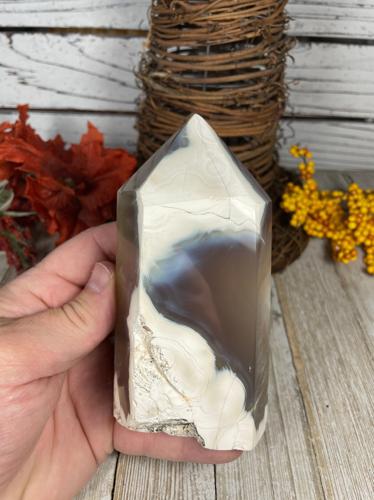 Druzy Agate Tower